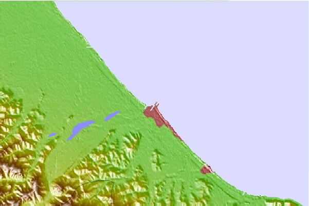 Surf spots located close to Rock Island (Rimini)