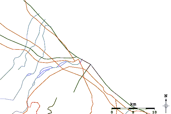 Roads and rivers around Rock Island (Rimini)