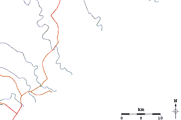 Roads and rivers around Rock Wave