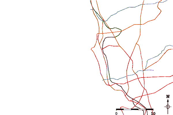 Roads and rivers around Rockpile