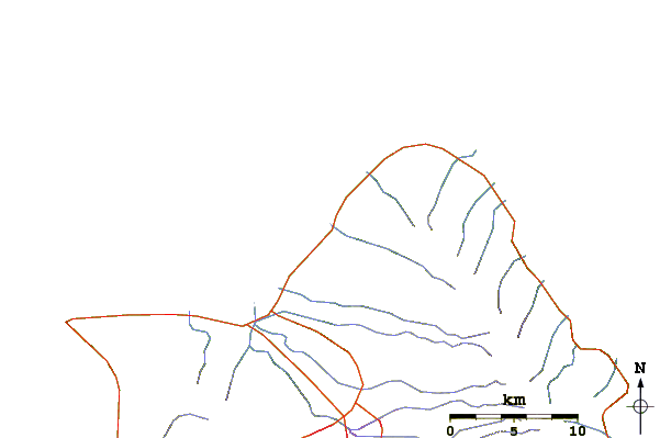Roads and rivers around Rockpiles/Logcabins