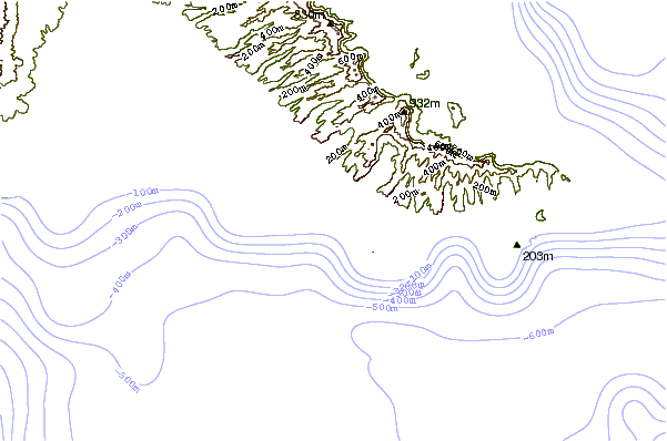 Shoreline around Rockpiles