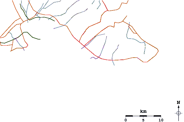 Roads and rivers around Rockpiles