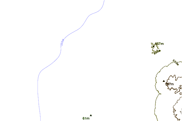 Shoreline around Rocky Lefts