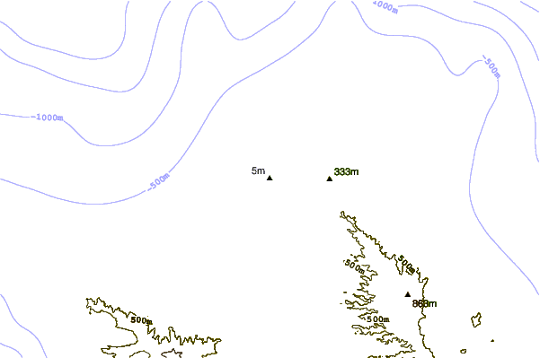 Shoreline around Rocky Rights/Lefts and Gas Chambers