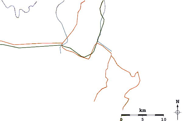 Roads and rivers around Rolling Stones
