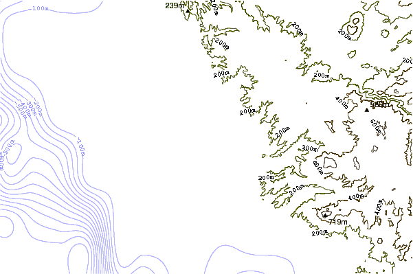 Shoreline around Rosarito