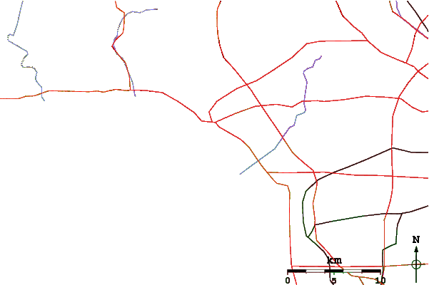 Roads and rivers around Rose Avenue