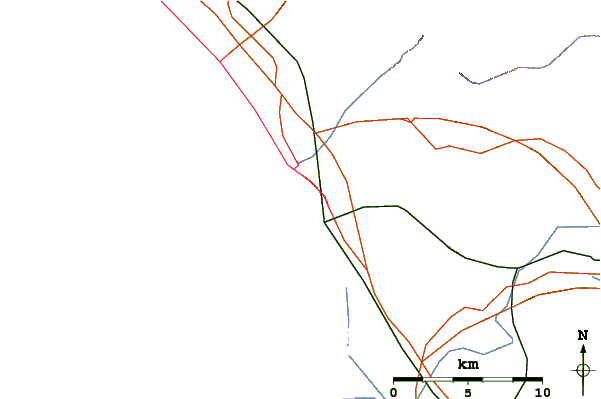 Roads and rivers around Viareggio - Royal