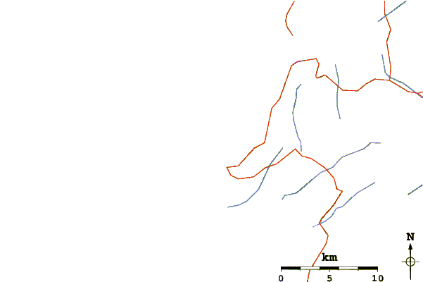 Roads and rivers around Ruapuke