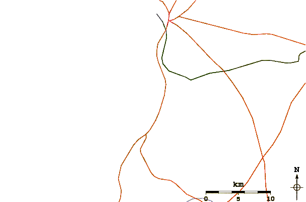 Roads and rivers around Ruins