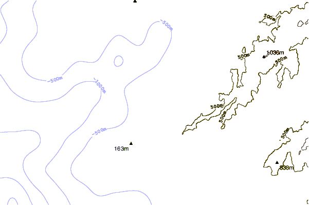 Shoreline around Le Ruppione