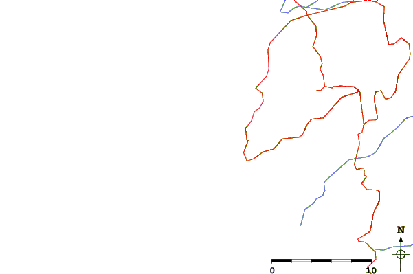 Roads and rivers around Le Ruppione