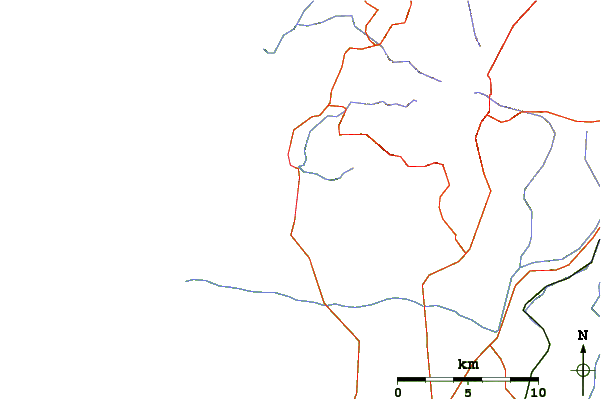 Roads and rivers around S'Archittu