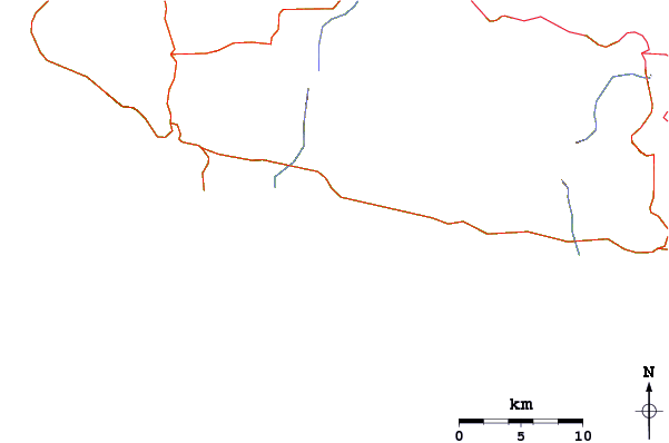 Roads and rivers around Saaga