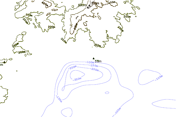 Shoreline around Stewart Island - Saber Reef
