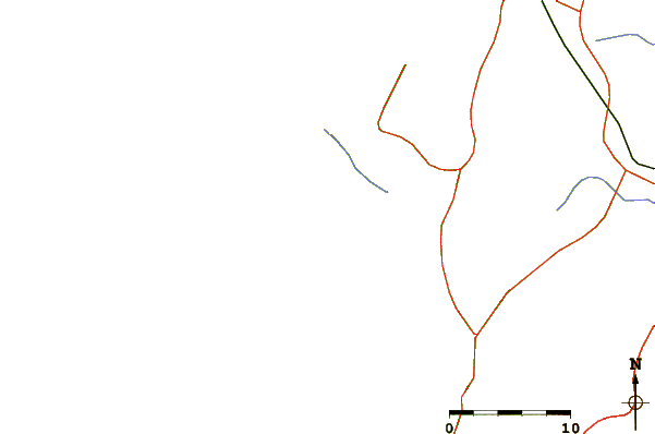 Roads and rivers around Sacasemita