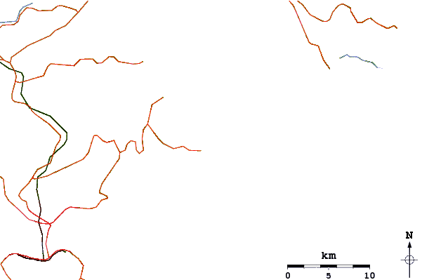 Roads and rivers around Sai Wan Beach