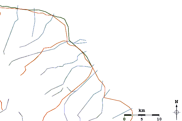 Roads and rivers around Saint-Benoit Lefts