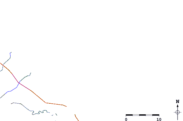 Roads and rivers around Saint Joseph (Iles du Salut)