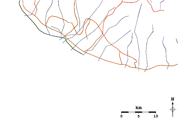 Roads and rivers around Saint-Pierre