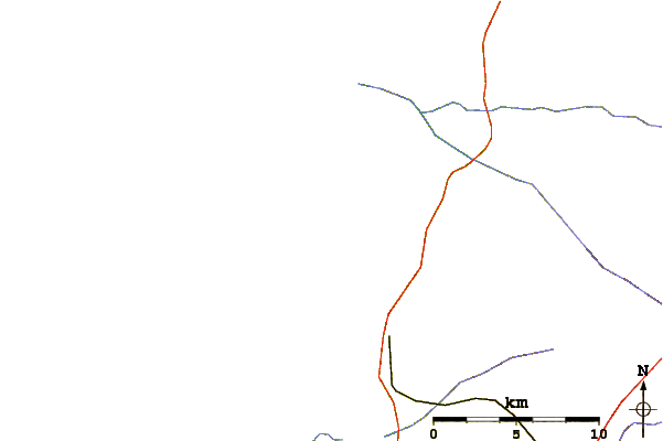 Roads and rivers around Saint Girons