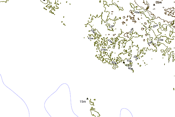 Shoreline around Sainte Barbe