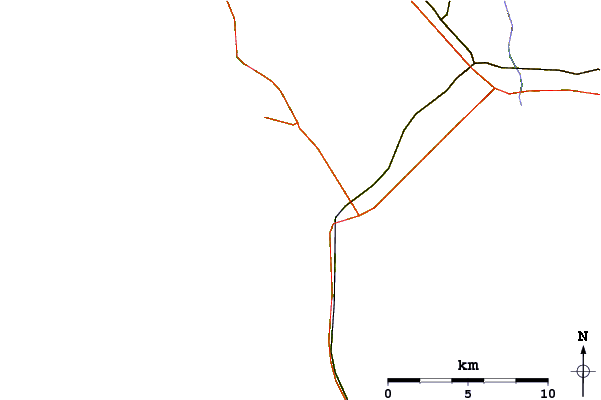 Roads and rivers around Sainte Barbe