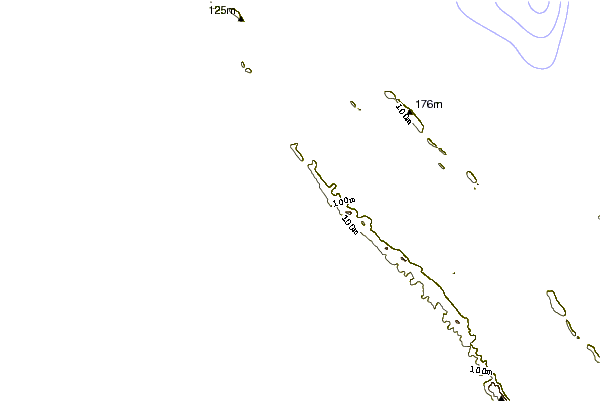 Shoreline around Sakarun