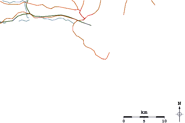 Roads and rivers around Salmon Holes Reef