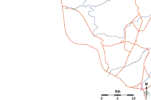 Roads and rivers around Salsipuedes