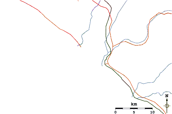 Roads and rivers around Salt Creek Beach Park