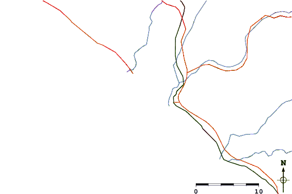 Roads and rivers around Salt Creek (Gravels)