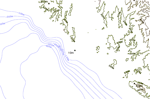 Shoreline around Salt Creek Middles