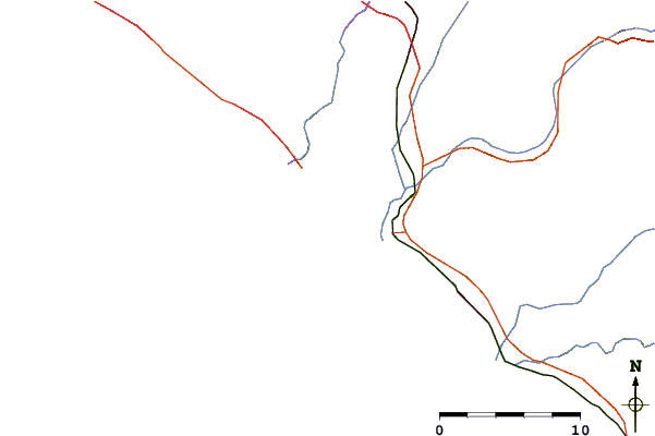Roads and rivers around Salt Creek Middles