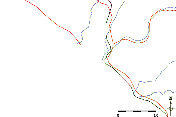 Roads and rivers around Salt Creek Point