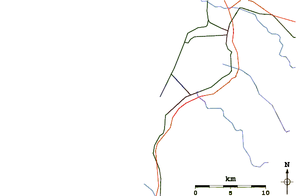Roads and rivers around Samoa Peninsula