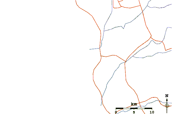 Roads and rivers around San Antonio Del Mar