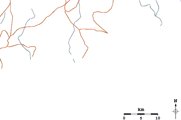 Roads and rivers around San Augustin