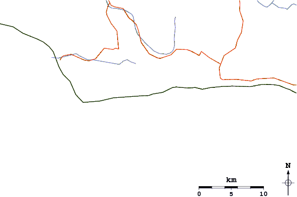 Roads and rivers around San Augustine