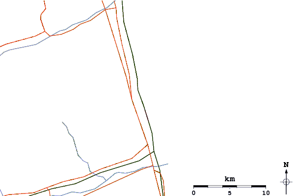 Roads and rivers around San Benedetto del Tronto