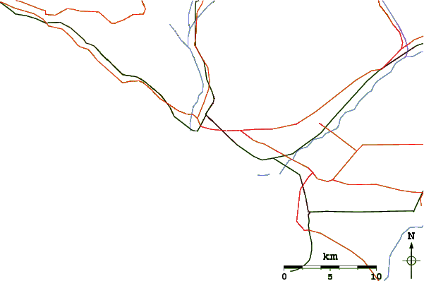 Roads and rivers around San Buenaventura State Beach