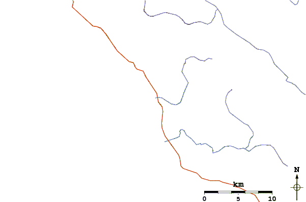 Roads and rivers around San Carpoforo Creek