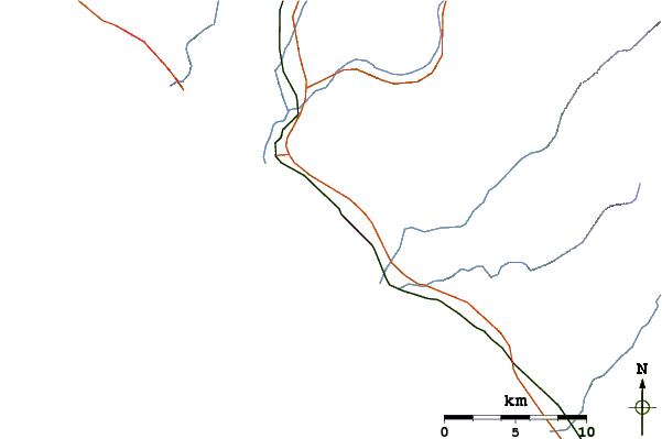 Roads and rivers around San Clemente Pier