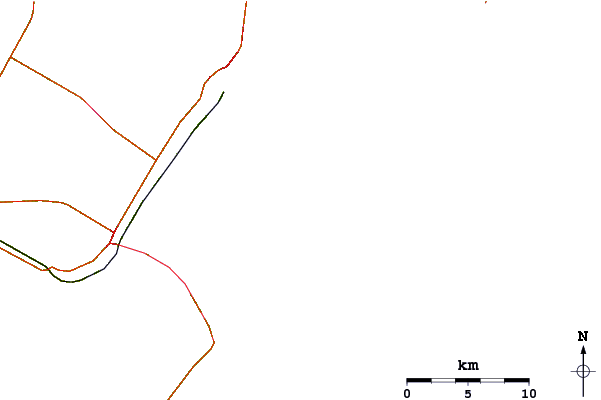Roads and rivers around San Jose Island