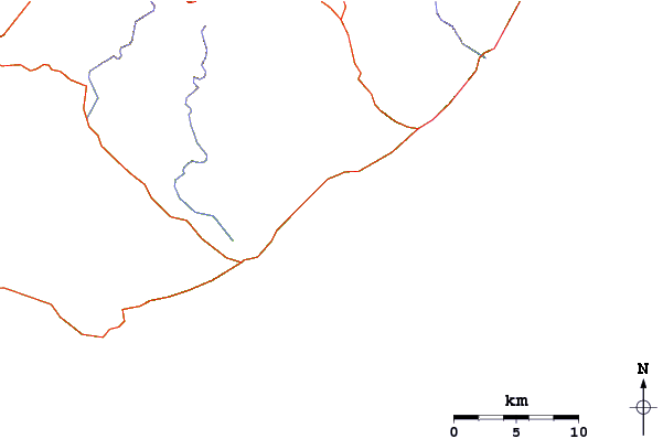 Roads and rivers around San Rafael