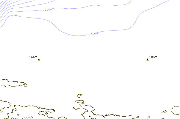 Shoreline around San Vicente Rivermouth