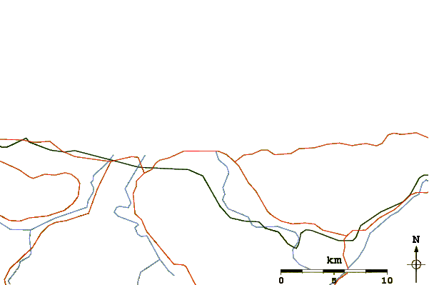 Roads and rivers around San Vicente Rivermouth