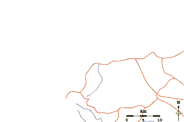 Roads and rivers around San Mateo