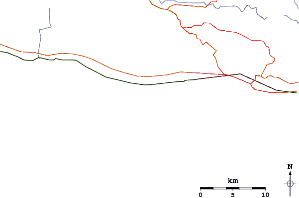 Roads and rivers around Sand Beach